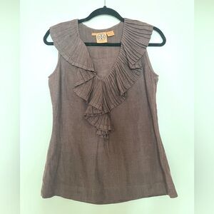 Tory Burch Linen Sleeveless Blouse